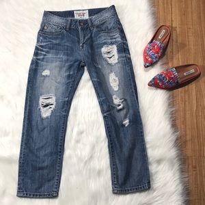 BIG STAR JOEY Capri Jeans sz 27 27x25 distressed
